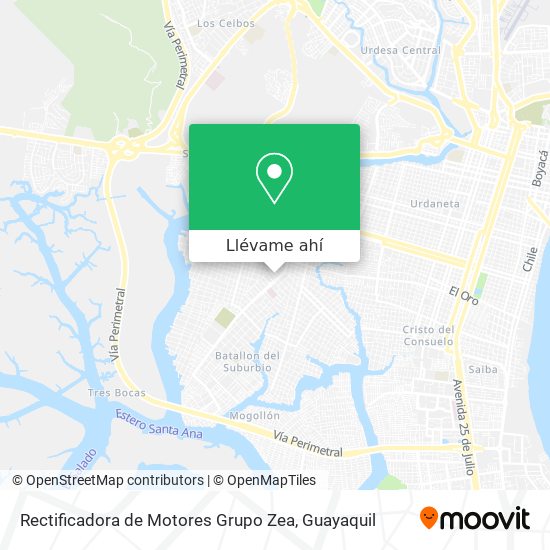 Mapa de Rectificadora de Motores Grupo Zea