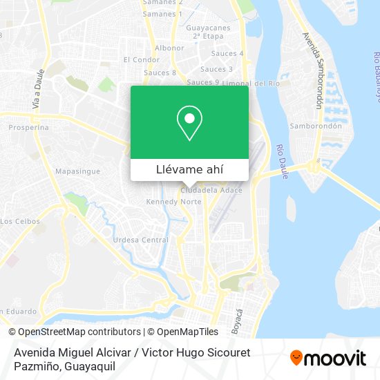 Mapa de Avenida Miguel Alcivar / Victor Hugo Sicouret Pazmiño