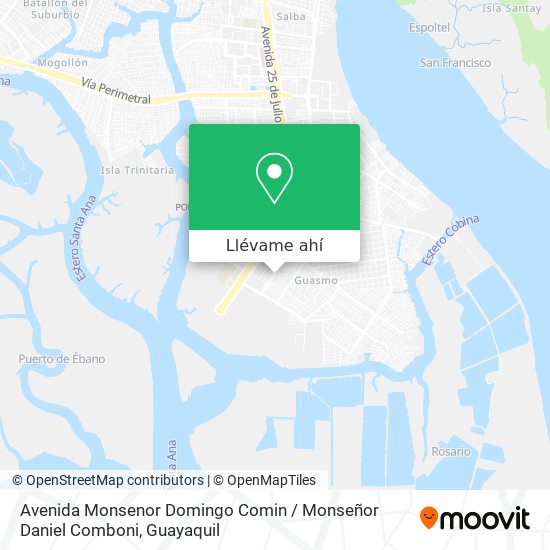Mapa de Avenida Monsenor Domingo Comin / Monseñor Daniel Comboni