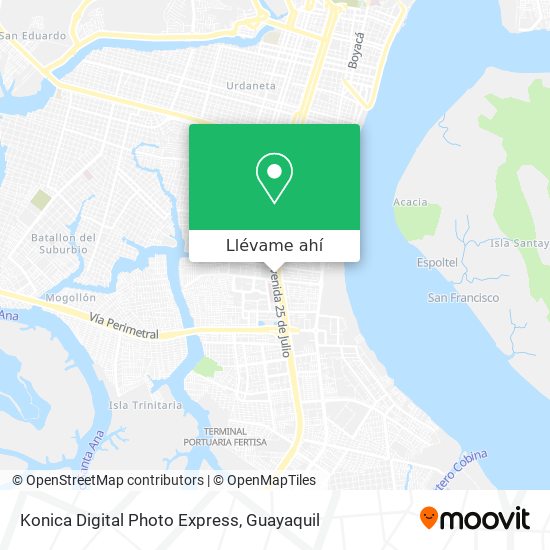 Mapa de Konica Digital Photo Express