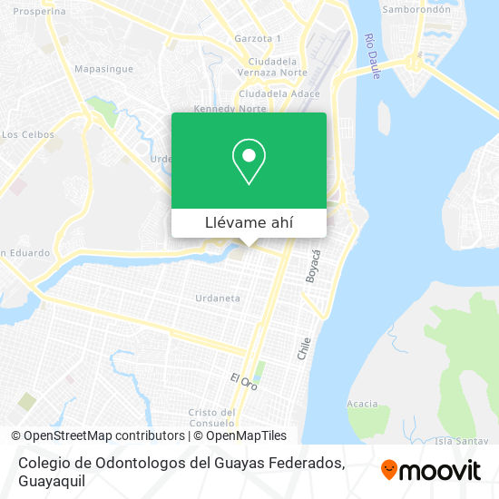 Mapa de Colegio de Odontologos del Guayas Federados