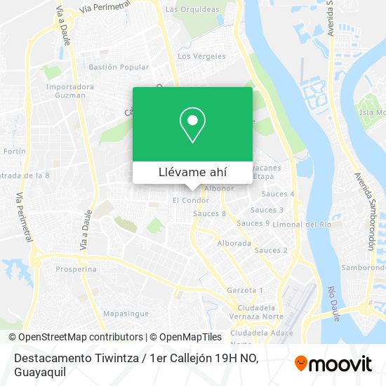 Mapa de Destacamento Tiwintza / 1er Callejón 19H NO