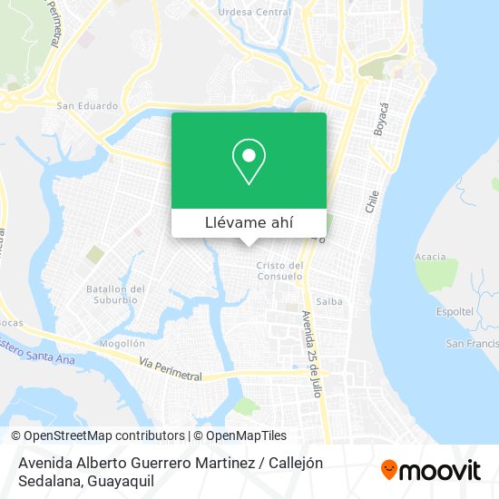 Mapa de Avenida Alberto Guerrero Martinez / Callejón Sedalana