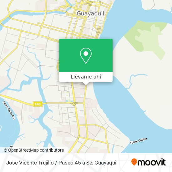 Mapa de José Vicente Trujillo / Paseo 45 a Se