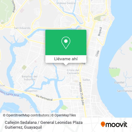 Mapa de Callejón Sedalana / General Leonidas Plaza Guitierrez