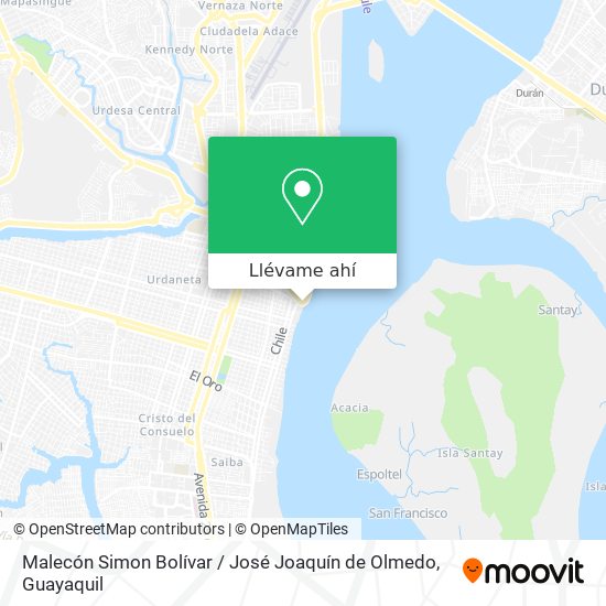 Mapa de Malecón Simon Bolívar / José Joaquín de Olmedo