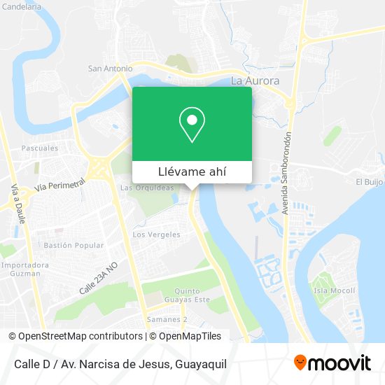 Mapa de Calle D / Av. Narcisa de Jesus