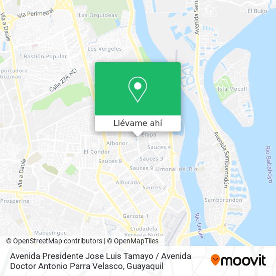 Mapa de Avenida Presidente Jose Luis Tamayo / Avenida Doctor Antonio Parra Velasco