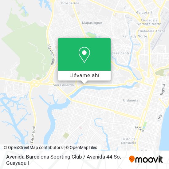 Mapa de Avenida Barcelona Sporting Club / Avenida 44 So