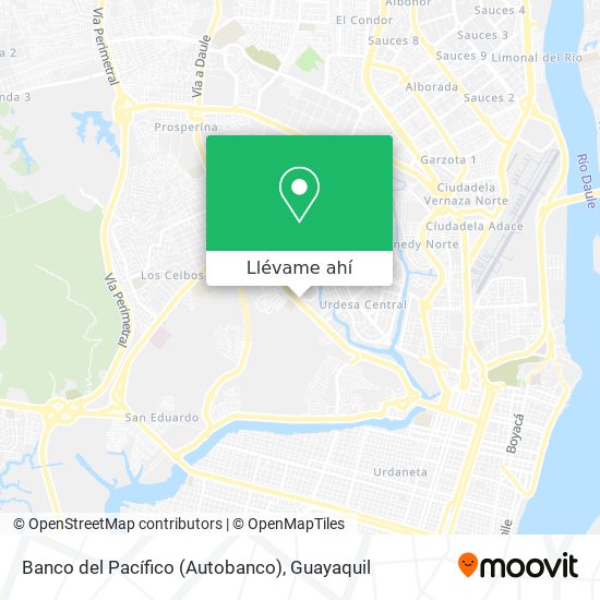 Mapa de Banco del Pacífico (Autobanco)