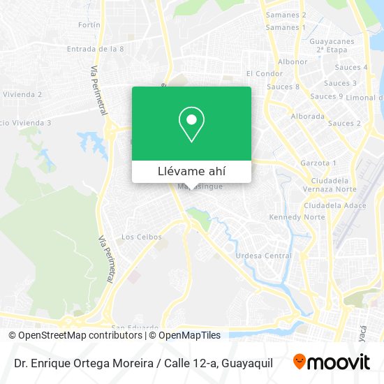 Mapa de Dr. Enrique Ortega Moreira / Calle 12-a