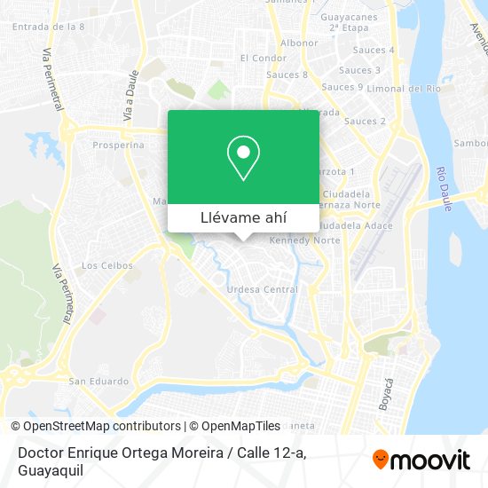 Mapa de Doctor Enrique Ortega Moreira / Calle 12-a