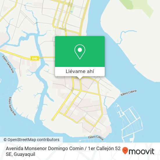 Mapa de Avenida Monsenor Domingo Comin / 1er Callejón 52 SE