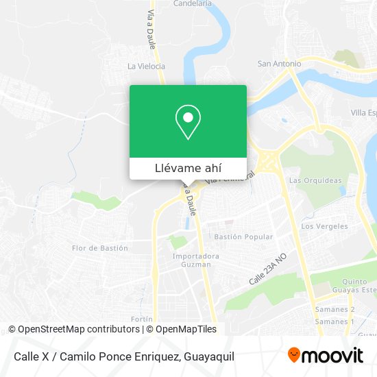 Mapa de Calle X / Camilo Ponce Enriquez