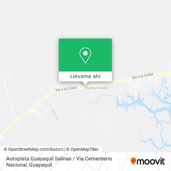 Mapa de Autopista Guayaquil Salinas / Via Cementerio Nacional