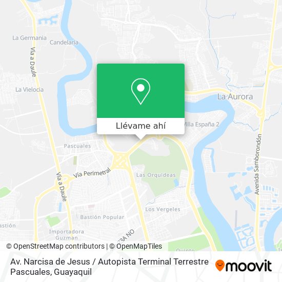 Mapa de Av. Narcisa de Jesus / Autopista Terminal Terrestre Pascuales
