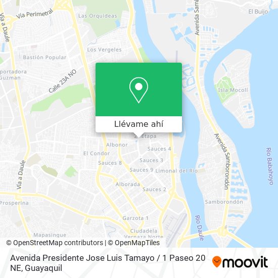 Mapa de Avenida Presidente Jose Luis Tamayo / 1 Paseo 20 NE