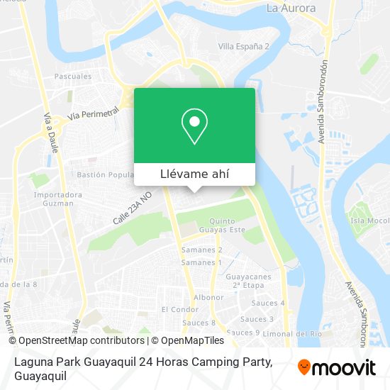 Mapa de Laguna Park Guayaquil 24 Horas Camping Party