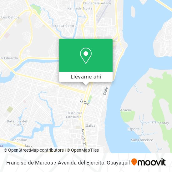 Mapa de Franciso de Marcos / Avenida del Ejercito