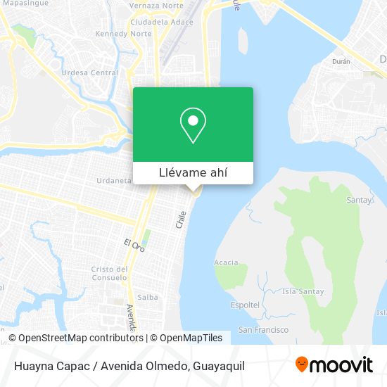 Mapa de Huayna Capac / Avenida Olmedo