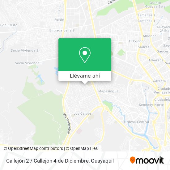 Mapa de Callejón 2 / Callejón 4 de Diciembre