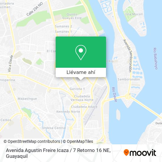 Mapa de Avenida Agustín Freire Icaza / 7 Retorno 16 NE