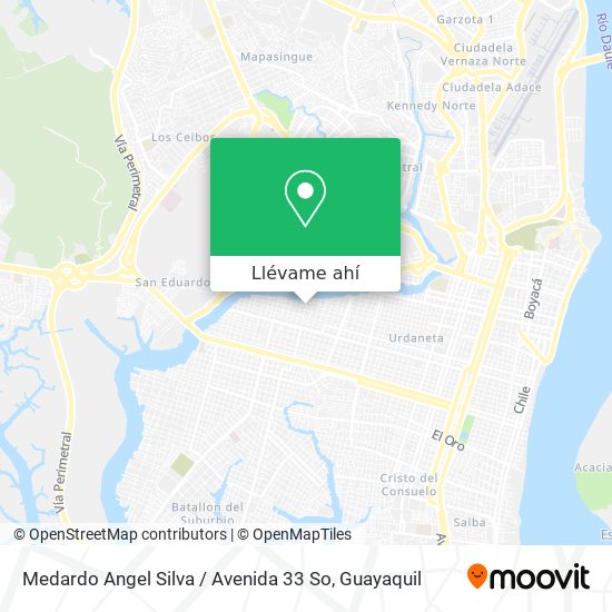 Mapa de Medardo Angel Silva / Avenida 33 So