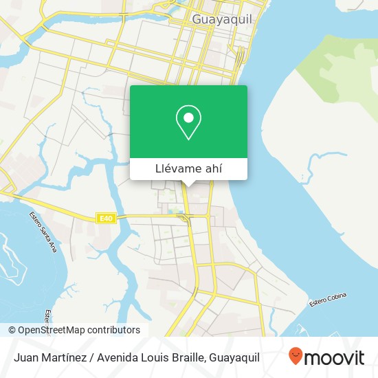 Mapa de Juan Martínez / Avenida Louis Braille