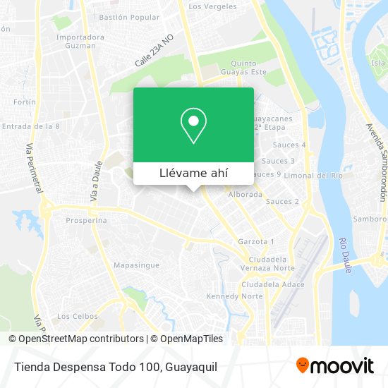 Mapa de Tienda Despensa Todo 100