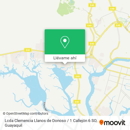 Mapa de Lcda Clemencia Llanos de Donoso / 1 Callejón 6 SO