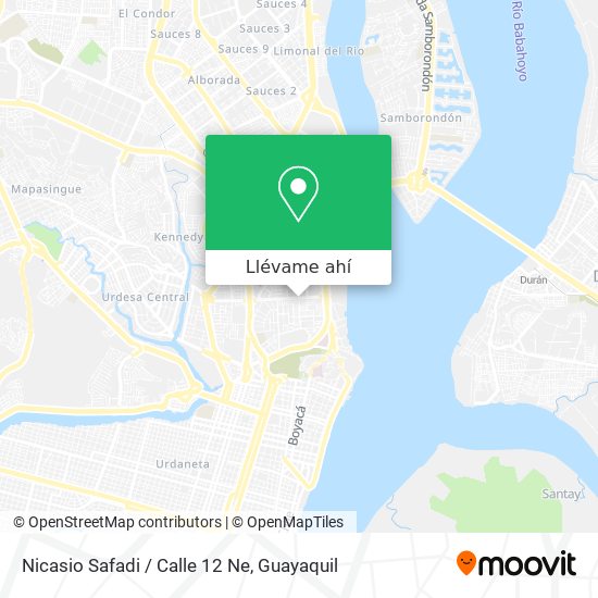 Mapa de Nicasio Safadi / Calle 12 Ne