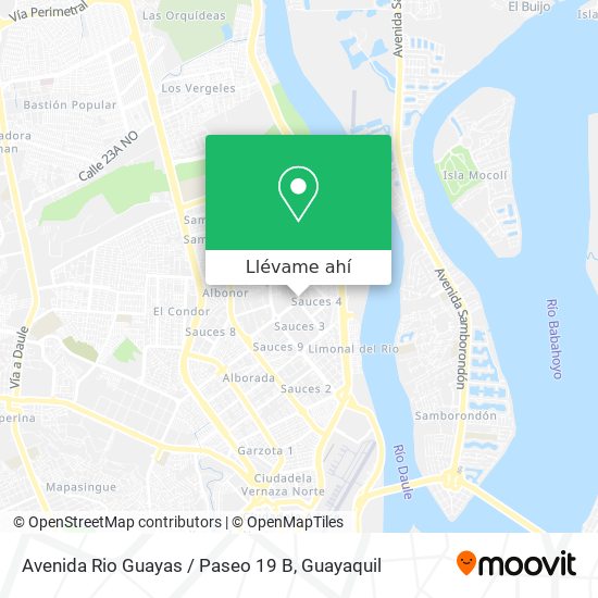 Mapa de Avenida Rio Guayas / Paseo 19 B