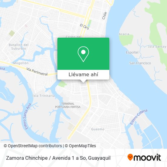 Mapa de Zamora Chinchipe / Avenida 1 a So