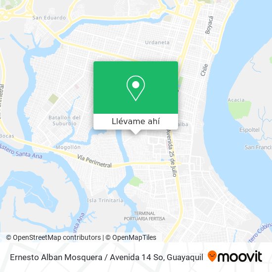 Mapa de Ernesto Alban Mosquera / Avenida 14 So
