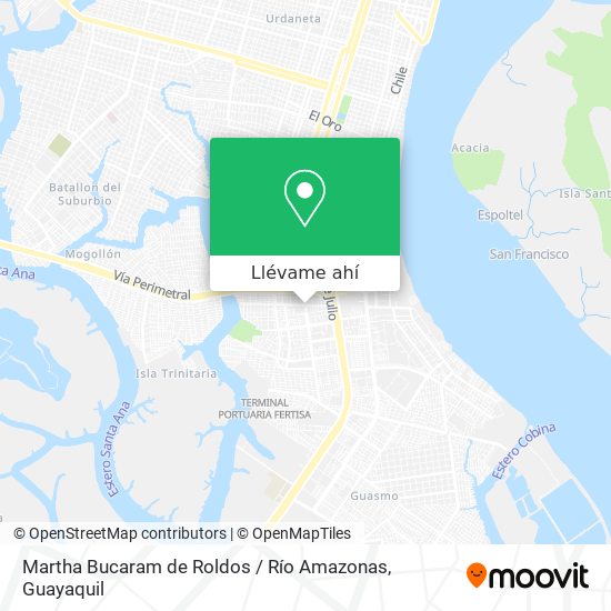 Mapa de Martha Bucaram de Roldos / Río Amazonas