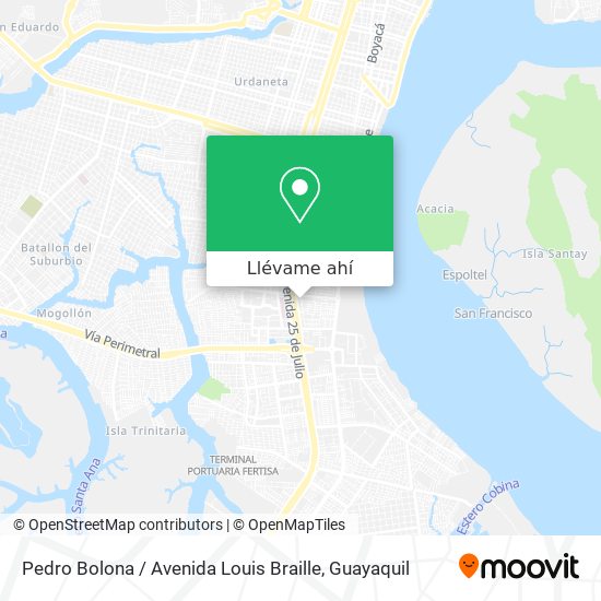 Mapa de Pedro Bolona / Avenida Louis Braille