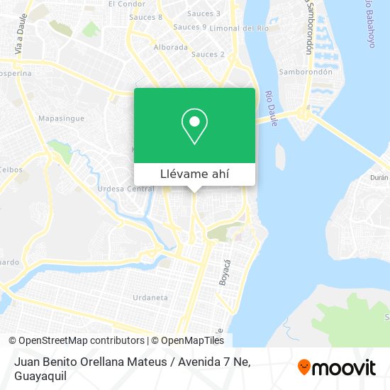 Mapa de Juan Benito Orellana Mateus / Avenida 7 Ne