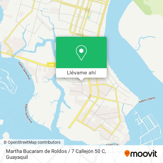 Mapa de Martha Bucaram de Roldos / 7 Callejón 50 C