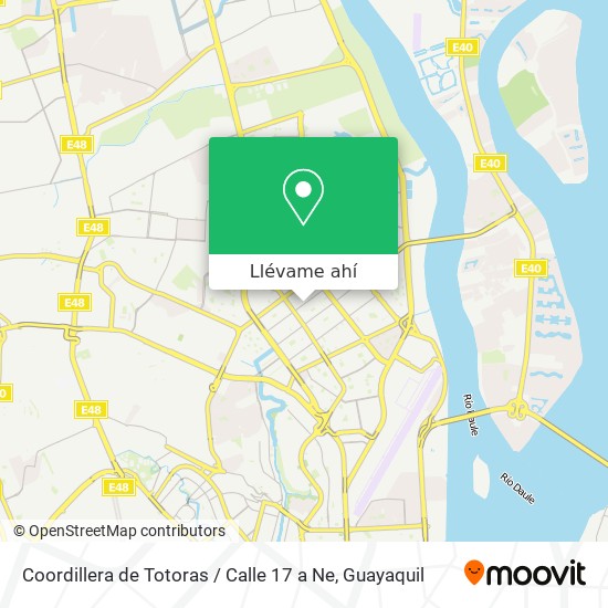 Mapa de Coordillera de Totoras / Calle 17 a Ne