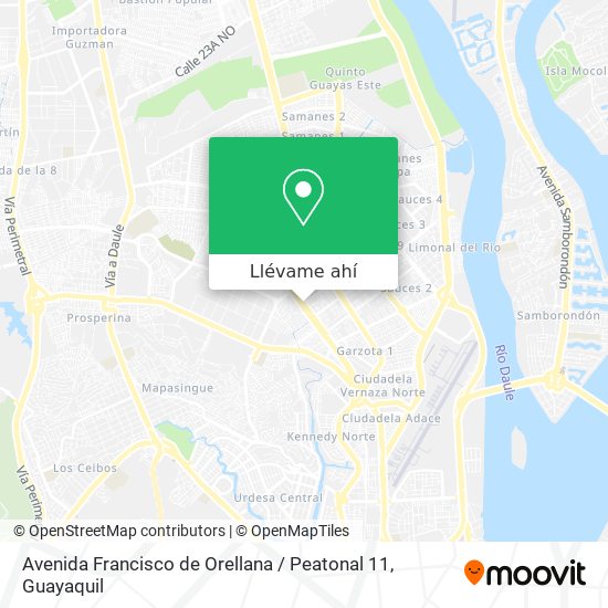 Mapa de Avenida Francisco de Orellana / Peatonal 11