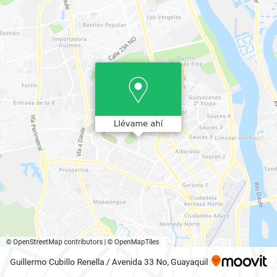 Mapa de Guillermo Cubillo Renella / Avenida 33 No