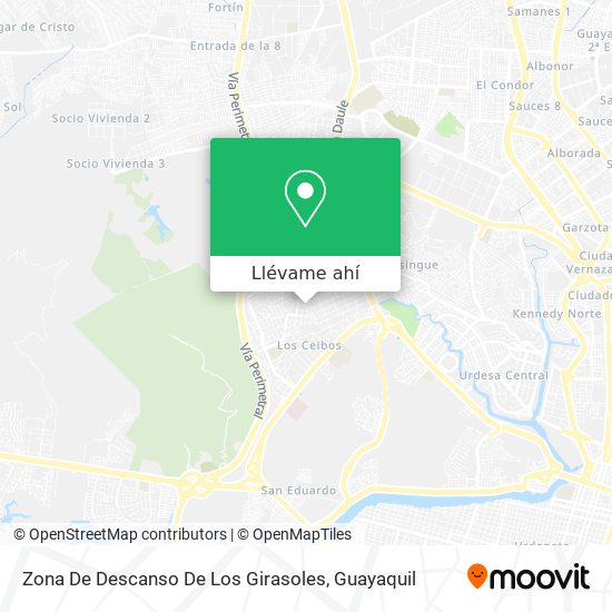 Mapa de Zona De Descanso De Los Girasoles