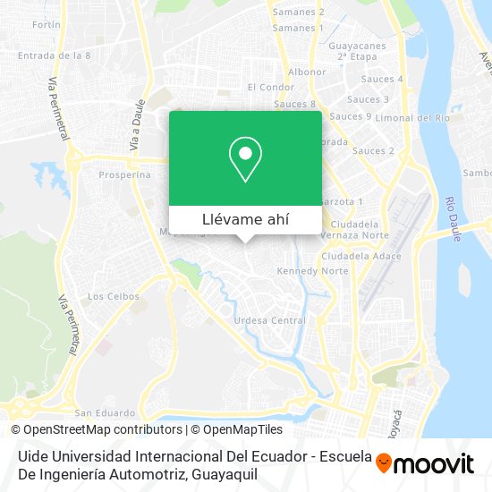 Mapa de Uide Universidad Internacional Del Ecuador - Escuela De Ingeniería Automotriz
