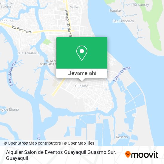 Mapa de Alquiler Salon de Eventos Guayaquil Guasmo Sur