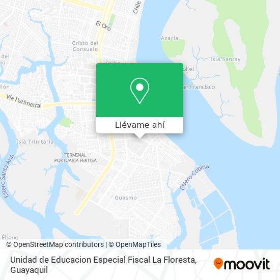 Mapa de Unidad de Educacion Especial Fiscal La Floresta