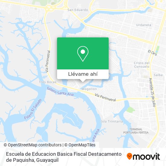 Mapa de Escuela de Educacion Basica Fiscal Destacamento de Paquisha