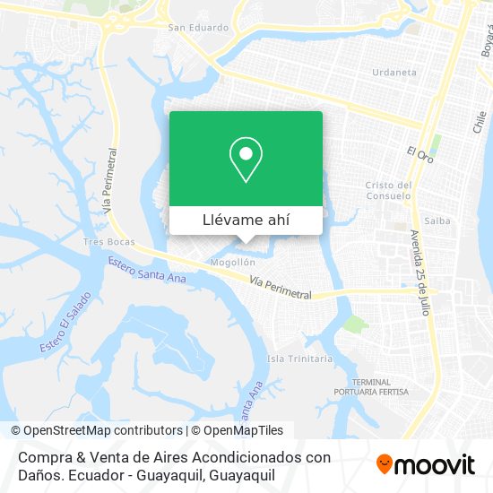 Mapa de Compra & Venta de Aires Acondicionados con Daños. Ecuador - Guayaquil