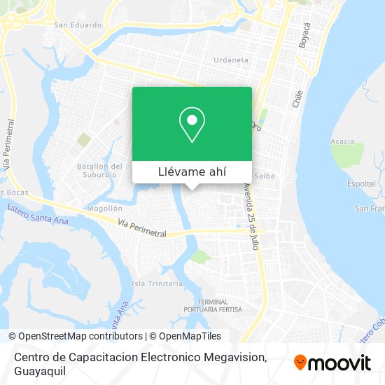Mapa de Centro de Capacitacion Electronico Megavision