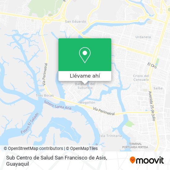 Mapa de Sub Centro de Salud San Francisco de Asis