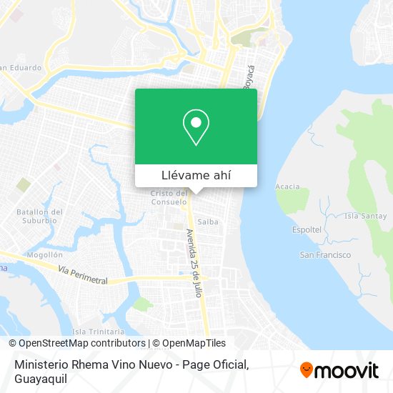 Mapa de Ministerio Rhema Vino Nuevo - Page Oficial